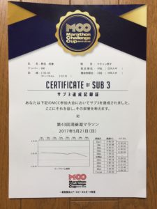 こんな記録証が届きました。